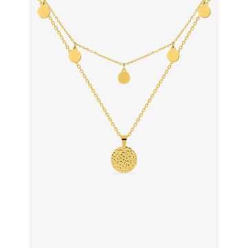 Collier acier doré