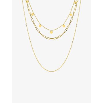 Collier acier doré