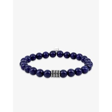 Bracelet agate bleu acier