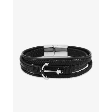 Bracelet matière synthétique acier