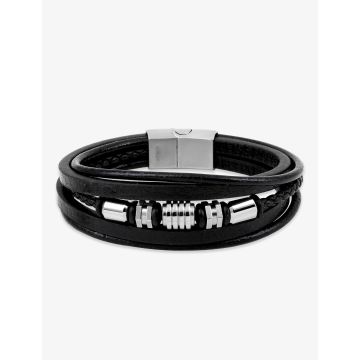 Bracelet matière synthétique acier