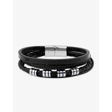 Bracelet matière synthétique acier