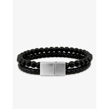 Bracelet matière synthétique acier