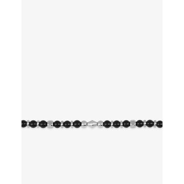 Bracelet agate noir acier