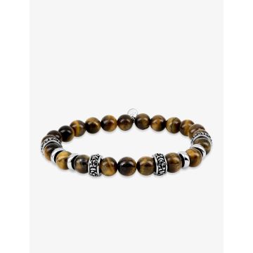 Bracelet oeil-tigre acier