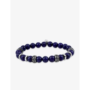 Bracelet agate bleu acier