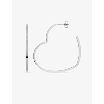 Boucles d'oreilles demi-créolles acier