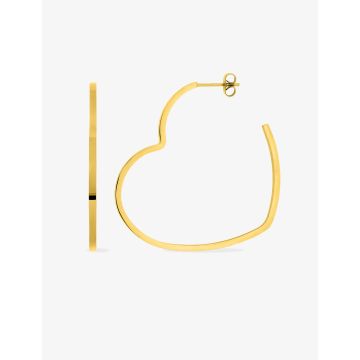 Boucles d'oreilles demi-créolles acier doré