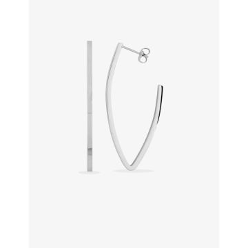 Boucles d'oreilles demi-créolles acier