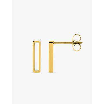 Boucles d'oreilles clou acier doré
