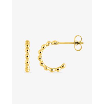 Boucles d'oreilles demi-créolles acier doré