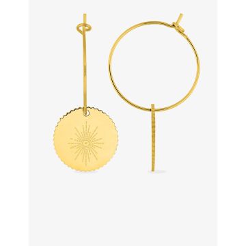 Boucles d'oreilles créolles acier doré