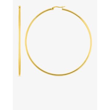 Boucles d'oreilles créolles acier doré