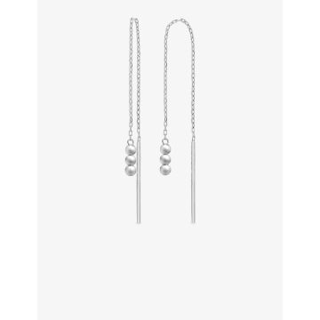 Boucles d'oreilles PENDANTES TOUT METAL argent 925 rhodié