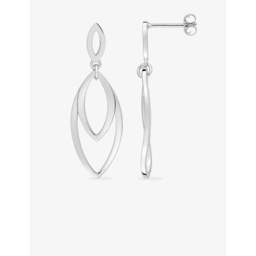 Boucles d'oreilles PENDANTES TOUT METAL argent 925 rhodié