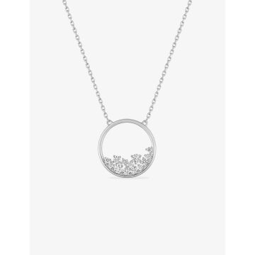 Collier oxyde de ziconium argent 925 rhodié