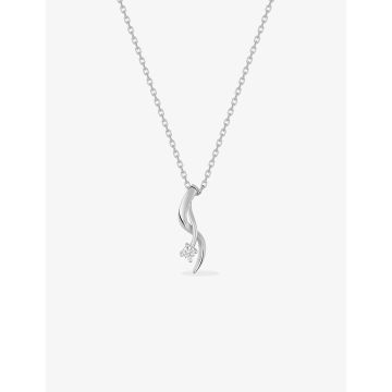 Collier 40cm oxyde de ziconium argent 925 rhodié