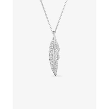 Collier 40cm oxyde de ziconium argent 925 rhodié
