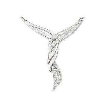 Collier Argent Oxyde De Zirconium