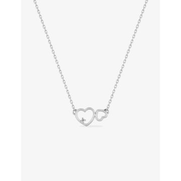 Collier 40cm oxyde de ziconium argent 925 rhodié