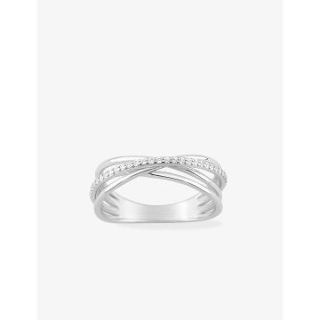 Bague oxyde de ziconium argent 925 rhodié