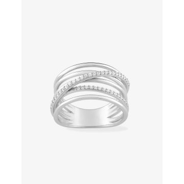 Bague oxyde de ziconium argent 925 rhodié