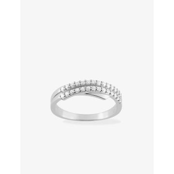 Bague oxyde de ziconium argent 925 rhodié