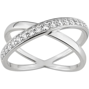 Bague oxyde de ziconium argent 925 rhodié