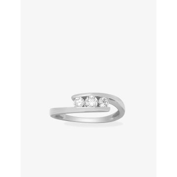 Bague oxyde de ziconium argent 925 rhodié