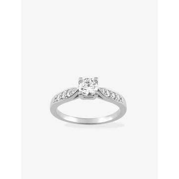 Bague oxyde de ziconium argent 925 rhodié