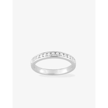 Bague oxyde de ziconium argent 925 rhodié