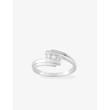 Bague oxyde de ziconium argent 925 rhodié