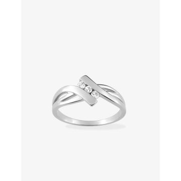 Bague oxyde de ziconium argent 925 rhodié