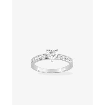 Bague oxyde de ziconium argent 925 rhodié