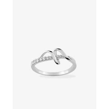 Bague oxyde de ziconium argent 925 rhodié