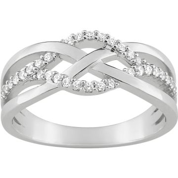 Bague oxyde de ziconium 0 35c argent 925 rhodié