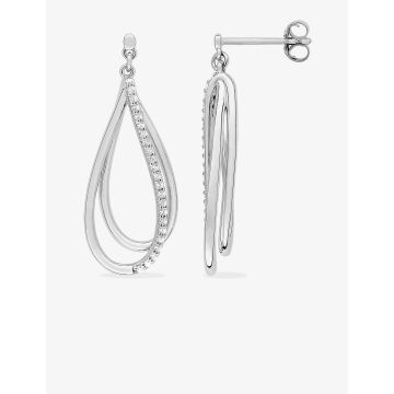 Boucles d'oreilles pdt oxyde de ziconium argent 925 rhodié