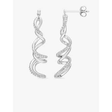 Boucles d'oreilles pdt oxyde de ziconium argent 925 rhodié