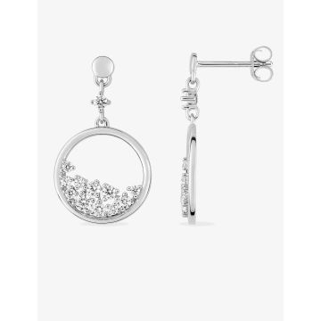 Boucles d'oreilles pdt oxyde de ziconium argent 925 rhodié