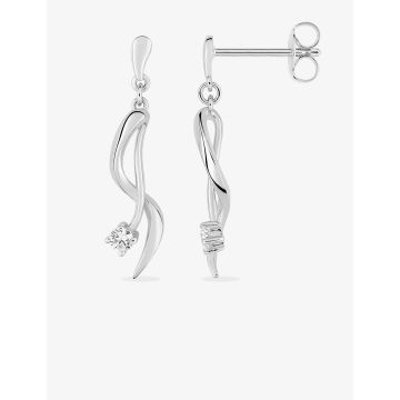 Boucles d'oreilles pdt oxyde de ziconium argent 925 rhodié