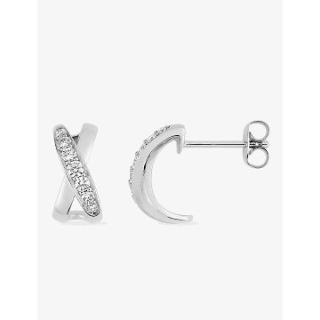 Boucles d'oreilles pdt oxyde de ziconium argent 925 rhodié