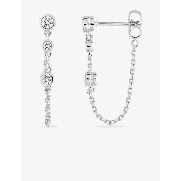 Boucles d'oreilles pdt oxyde de ziconium argent 925 rhodié