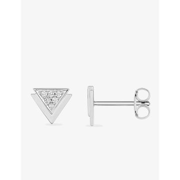 Boucles d'oreilles clou oxyde de ziconium argent 925 rhodié