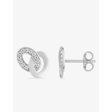 Boucles d'oreilles clou oxyde de ziconium argent 925 rhodié