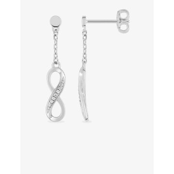 Boucles d'oreilles pdt oxyde de ziconium argent 925 rhodié