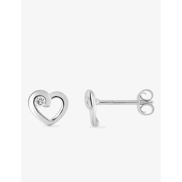 Boucles d'oreilles clou oxyde de ziconium argent 925 rhodié