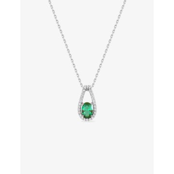Collier oxyde de ziconium vrt argent 925 rhodié