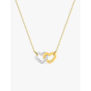 Collier 40+5cm plaqué or bicolore