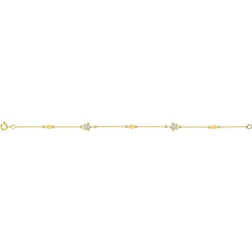 Bracelet oxyde de ziconium rhodié plaqué or