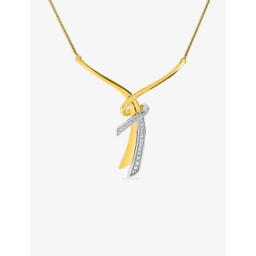Collier 40cm oxyde de ziconium plaqué or+rh